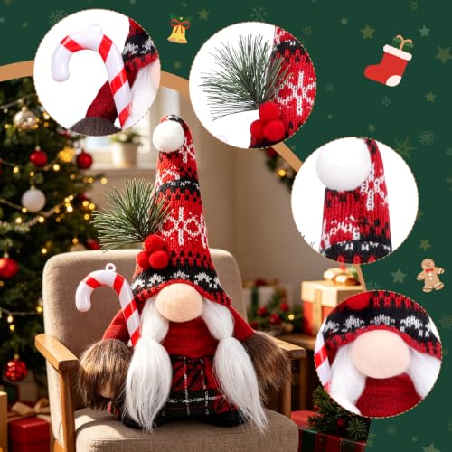 Christmas Plush Gnome Couple Decoration - Red Gnome Variation