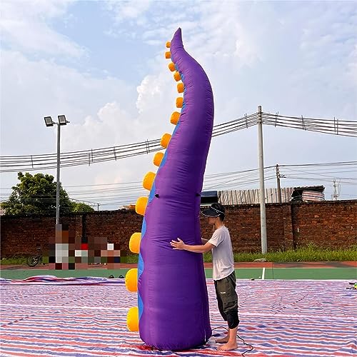 Inflatable Octopus Tentacle Decor with Blower - Purple A for Halloween & Outdoor Events