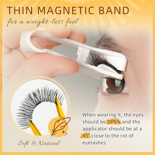 Reusable Magnetic Eyelashes Set with Applicator - 2 Pairs A11 - Natural Look, Easy to Apply, No Glue Needed