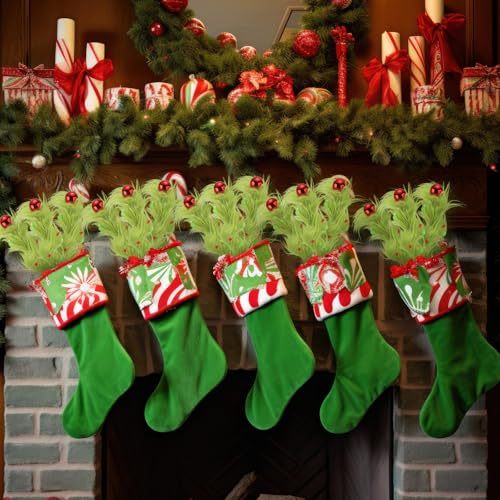 10 Pcs Lime Green Furry Christmas Tree Topper Decorations - Stylish Holiday Picks