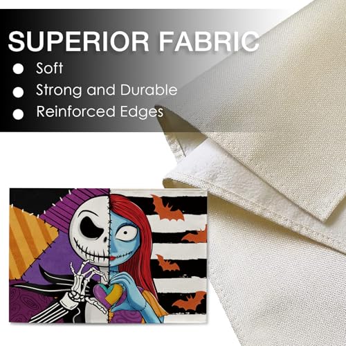 Halloween Jack Placemats Set of 4 - 12x18 Inch Waterproof Table Decor