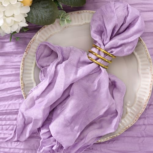 Lilac Cloth Napkins Set of 50 - 21x21 Inch Bulk Dinner Napkins for Events