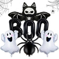 Halloween Black Boo Letter Ghost Bat Spider Foil Balloons - Party Decorations