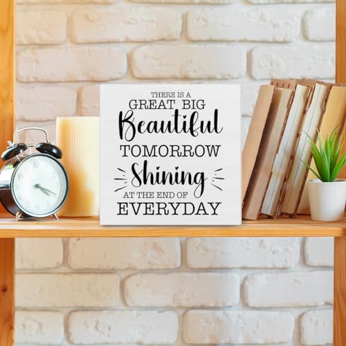 Beautiful Tomorrow Wooden Quote Sign - Inspirational Decor for Home & Office with Variation
