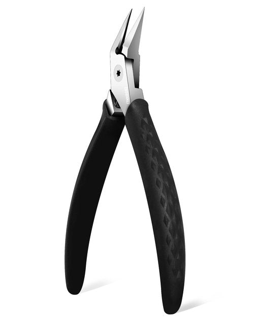 EBEWANLI Hangnail Clipper, Slanted Straight Blade Ingrown Toenail Clippers for Thick Toenails or Hang Nails, Stainless Steel Nail Scissors, Non-Slip Handle Angled Nail Nippers for Seniors, Men, Women