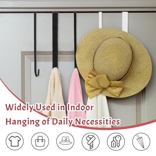 Narrow Style 12-Inch Black Wreath Hanger - 2 Pack for Front Door