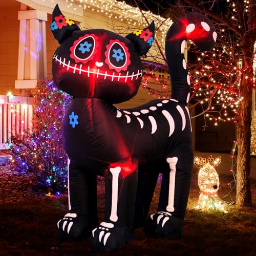 4ft Halloween Inflatable Black Cat with LED Lights - Outdoor Indoor Decor - Variation of THIS listing