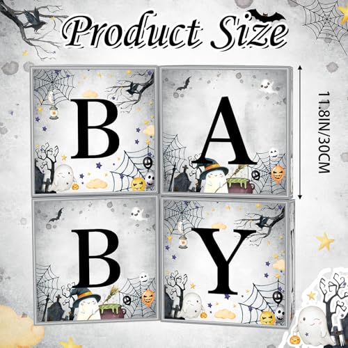 Halloween Ghost Little Boo Baby Shower Decorations Set - Reusable Baby Boxes