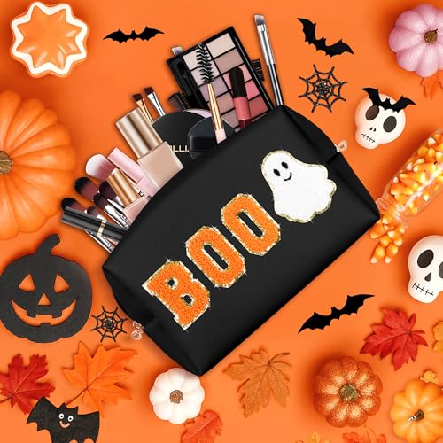 Dripykiaa Black Halloween Makeup Bag - Travel Cosmetic Pouch, Gift