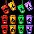 Halloween Shot Glass Necklace Set - Skull & Witch Variations, 12 Pcs