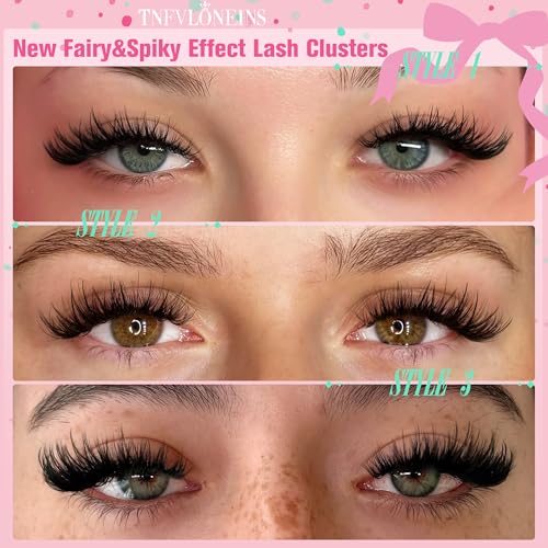 Wispy Lash Clusters C - Spiky Eyelash Extensions 10-16mm 3 Styles - DIY False Eyelash Clusters