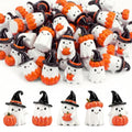 Halloween Pumpkin Ghost Figurines Set - Tiny Resin Ghost Decorations, 100 Pcs