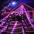 Outdoor Indoor LED Spider Web Light Decorations - Halloween Decor 250 LEDs