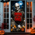 Halloween Door Cover Decorations - Graveyard Skeleton Spooky Night - Large 79 x 35 Inches