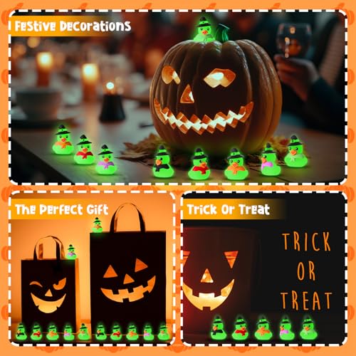 100 Pcs Glow in Dark Halloween Duck Mini Figurines Small Luminous Ducks for Garden & Party Decor - Variation of THIS listing
