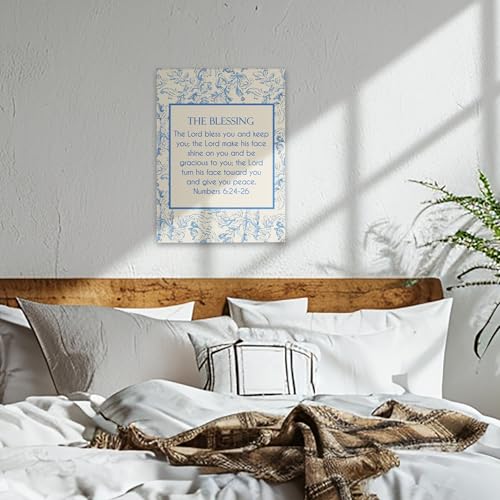 Christian Canvas Wall Art Decor - Bible Verse Scripture Artwork for Home & Nursery 11x14