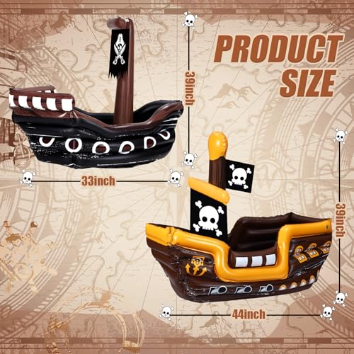 Inflatable Pirate Ship Drink Cooler - Stylish Style, Large Capacity Summer Party