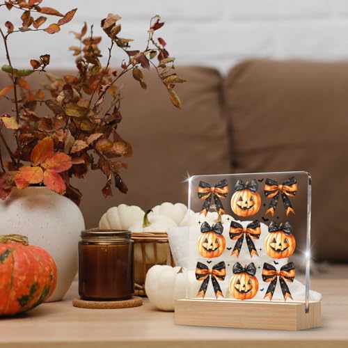 Fall Pumpkin Ghost Halloween Decorations for Indoor Home Shelf Display