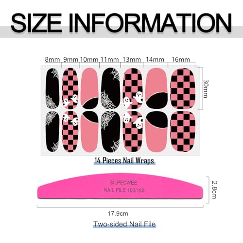 Fall & Halloween Nail Polish Stickers 20 Sheets Self-Adhesive Nail Wraps for Women