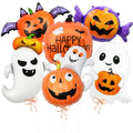Halloween Balloons Set - Ghost and Pumpkin Foil Decorations for Party