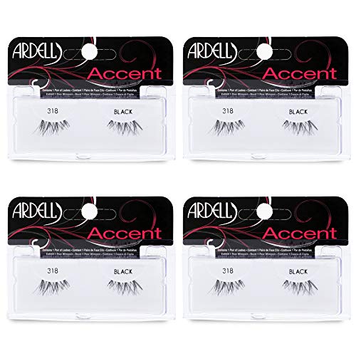 Accent Half Lashes 318 Natural Wispy Cat Eye False Eyelashes - 4 Pack