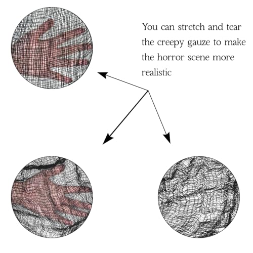 Halloween Creepy Cloth - Black Gauze Spooky Fabric 200 x 80 Inch - Haunted House Decor