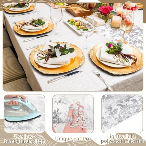 Silver Metallic Table Runner 11 Inch x 100 Feet - Silver Mesh Bridal & Party Decor - Variation: Silver / 1pc 100feet