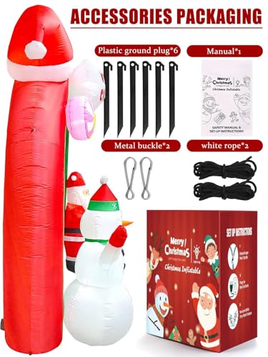 10FT Christmas Inflatable Archway Santa Claus & Snowman Outdoor Decor with LED Lights - Easy Setup