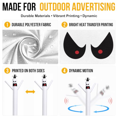Ghost Inflatable Tube Man - 6FT Tall Wacky Wavy Dancing Guy for Outdoor Decoration - Variation: Ghost-6FT