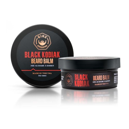 GIBS Grooming Black Kodiak Beard Balm - Nourishing Formula for Soft, Manageable Beards | 2 oz