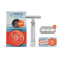 Merkur Short Handle Safety Razor - Precision Shaving Experience with 10 Blades Included