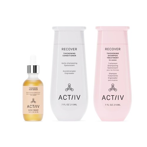ACTIIV Ultimate Power Trio for Women - Boost Fuller-Looking Hair & Strengthen Scalp | Vegan, Color-Safe Shampoo, Conditioner & Serum