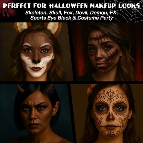 Brown Face Paint Stick - Full Coverage Washable Makeup for Halloween & Cosplay - BOBISUKA