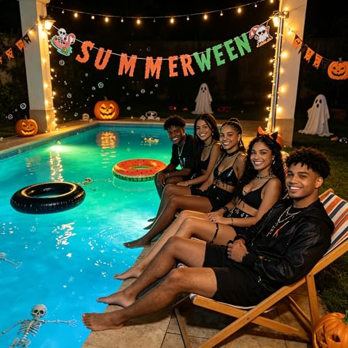 Summerween Banner Decor Halloween Summer Garland Party Decoration