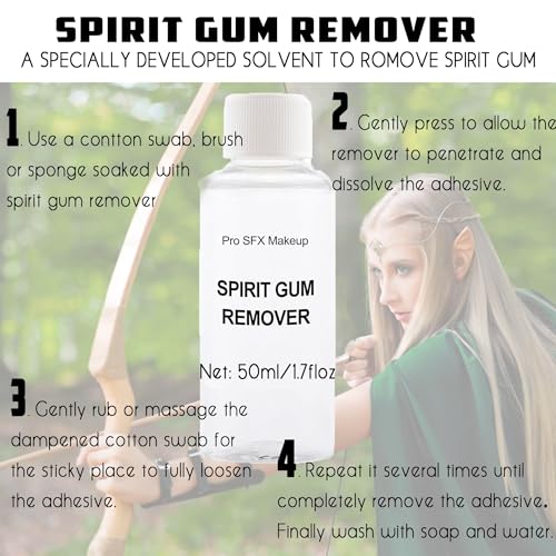 Pro Spirit Gum Adhesive & Remover Kit for Special Effects Makeup - 15ml & 50ml