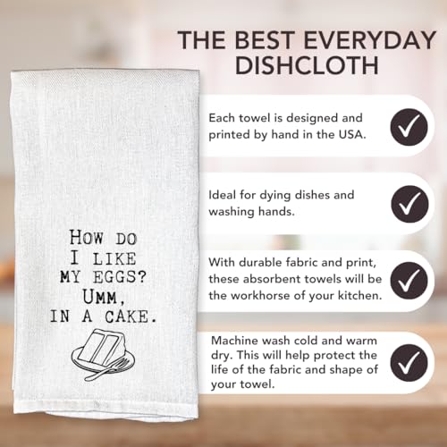 Funny Kitchen Towels Set - Cute Decorative Dish Towels for Home & Housewarming Gift