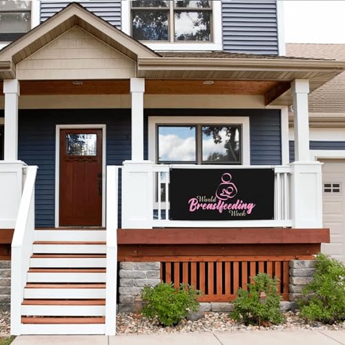 Breastfeeding Week Awareness Banner - Holiday Party & Home Decor, Black, Medium