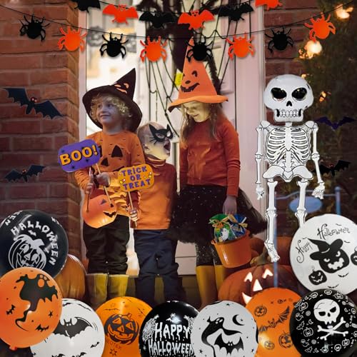 120 Pcs Halloween Party Decorations Kit with Jumbo Balloon & Banner - Variation of THIS Listing