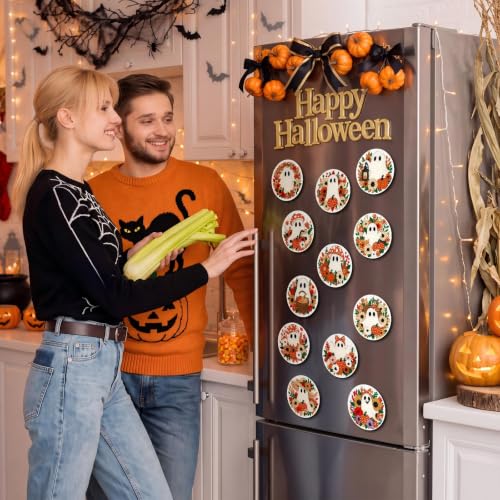 Halloween Ghost Diamond Art Magnets Kit - Fall / Ghost Variation, 12 Pcs