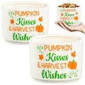 Mini Ceramic Candy Bowls for Autumn Decor, Pumpkin & Maple Leaves, 3.5x2.8 & 3.5x4.3 Inches - Set of 2
