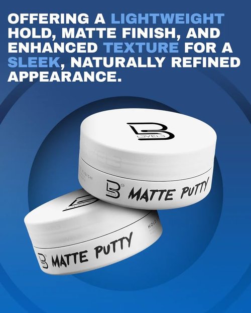 L3 Level 3 Matte Putty - Texturizing Hair Grooming Product for Men & Women - 3.5 Ounce Matte Finish