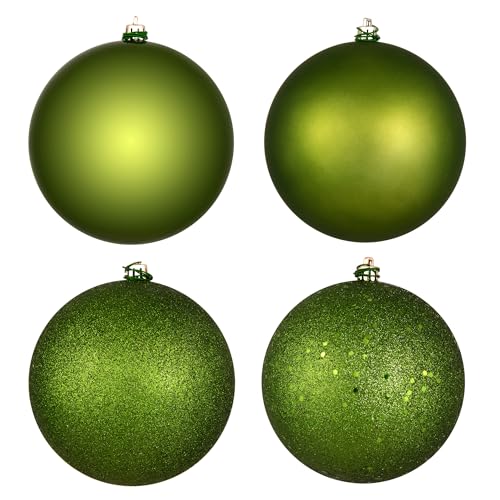 Juniper Green 6-Inch Shatterproof Ball Ornament Set - 4 Finishes - Variation of THIS listing