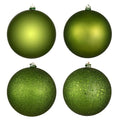 Juniper Green 6-Inch Shatterproof Ball Ornament Set - 4 Finishes - Variation of THIS listing