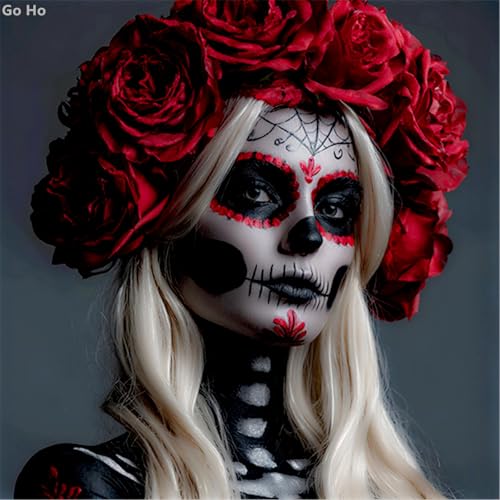 Halloween Face Paint Stick Set with Setting Powder & Sponges - Full Coverage, Non-Toxic