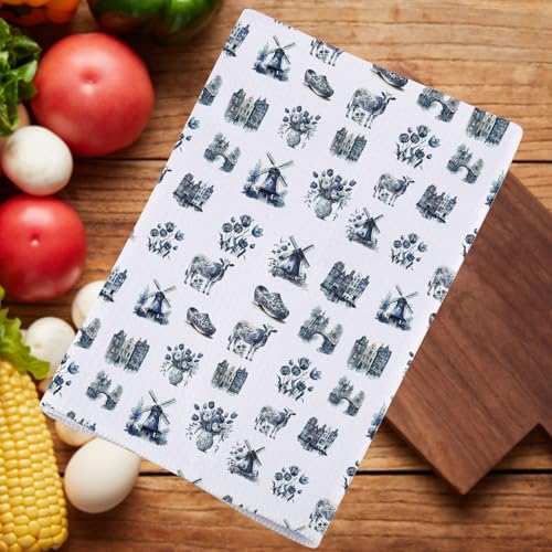 Dutch Flag Kitchen Towel Blue Cow House Variation of THIS listing