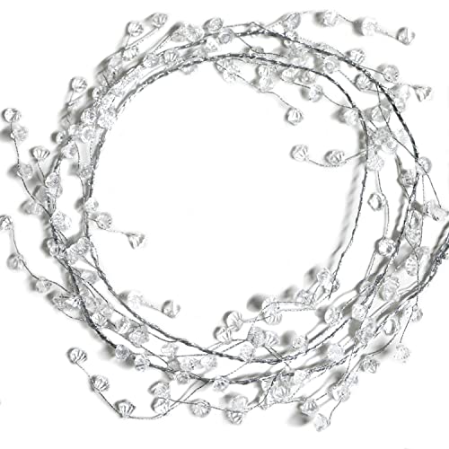 Christmas Garland 20 FT Crystal Diamond Ice Wire with Variations - Indoor Holiday Decor