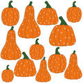 Large Pumpkin Cutouts for Fall and Halloween Classroom and Wall Decor - 45 Pieces