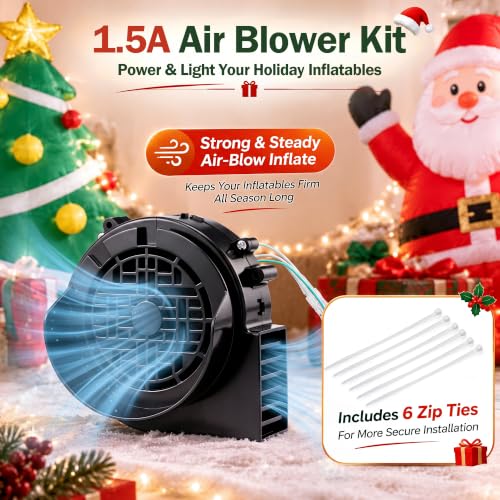 12V 1.5A Inflatable Blower Replacement Fan - Waterproof Outdoor Use - Variation 1 / 12V 1.5A