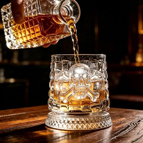 Grey Skull Ice Cube Mold 12 Cavities - Realistic 3D Silicone Skull Tray