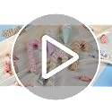 Pastel Christmas Candy Ornaments Set - Pink White Yellow Purple Green - 12 Decor Items
